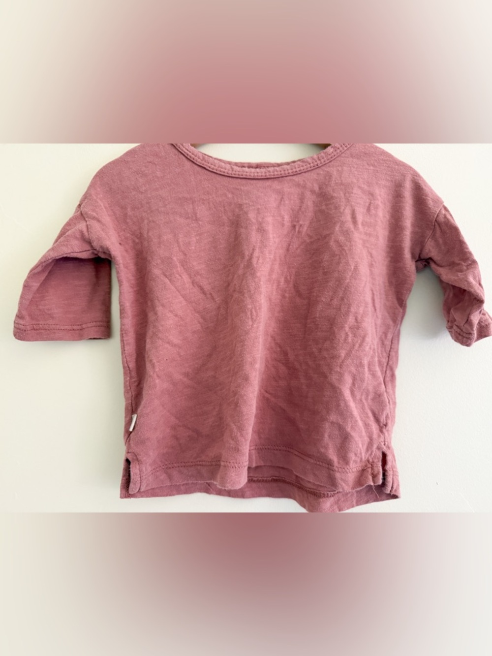 Childhoods quartz pink 3/4 sleeve top